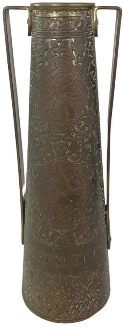 Art Deco English Brass Vase - G3Q Designs - gold