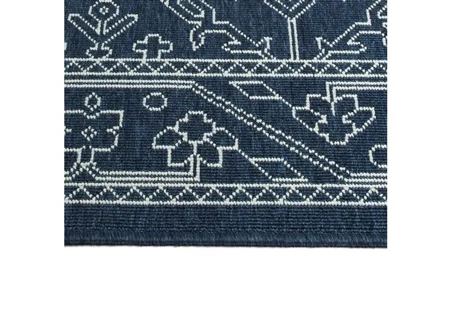 Shaili Outdoor Rug - Blue/White - Blue