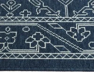 Shaili Outdoor Rug - Blue/White - Blue