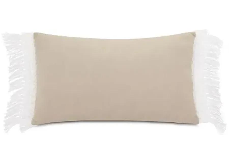 Callie 13x22 Outdoor Lumbar Pillow - Beige/White