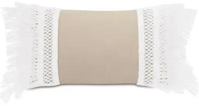 Callie 13x22 Outdoor Lumbar Pillow - Beige/White