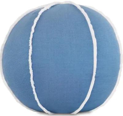 Lilo 12" Outdoor Ball Pillow - Blue/White