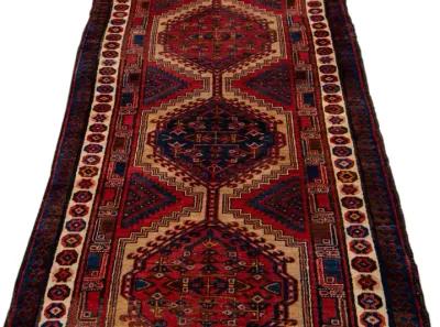 Red Vintage Heriz Handmade Wool Runner - Apadana