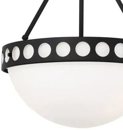 Kirby Large 3-Light Chandelier - Black Forged - Crystorama