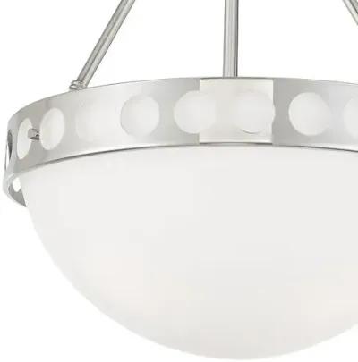 Kirby Large 3-Light Chandelier - Polished Nickel - Crystorama - Silver