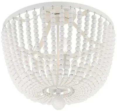 Rylee 4-Light Beaded Semi-Flush Mount - Matte White - Crystorama