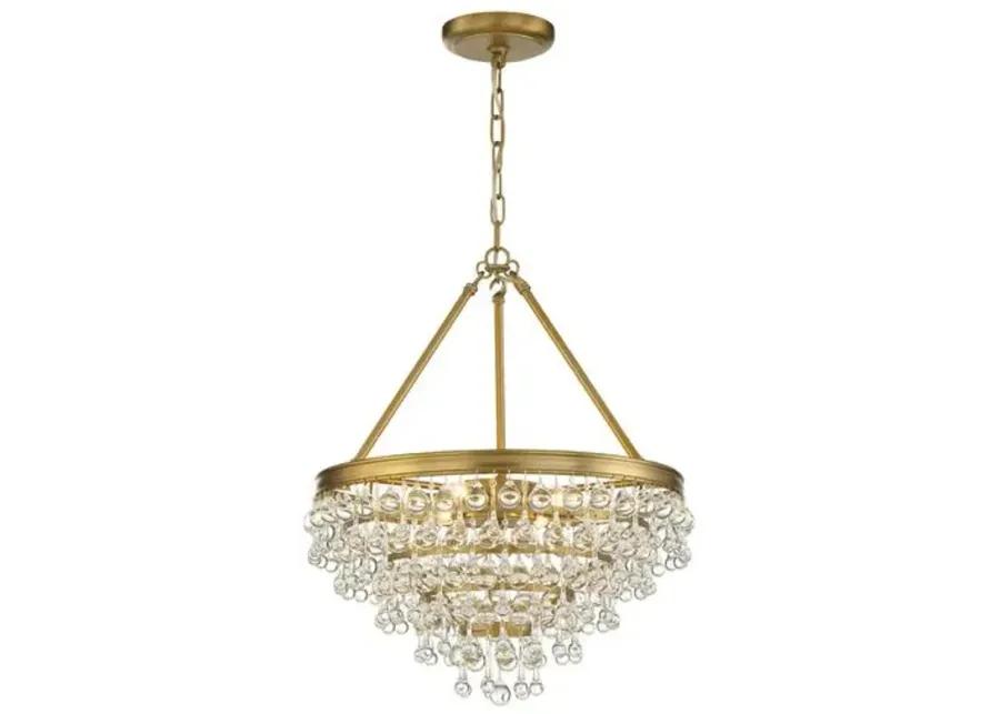 Calypso 6-Light Small Chandelier - Vibrant Gold - Crystorama