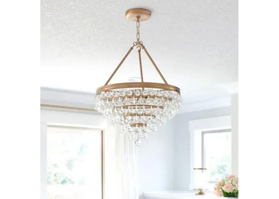 Calypso 6-Light Small Chandelier - Vibrant Gold - Crystorama