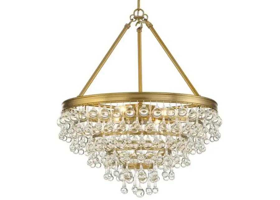 Calypso 6-Light Small Chandelier - Vibrant Gold - Crystorama