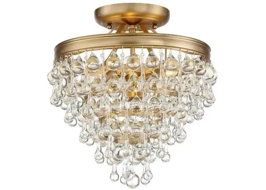 Calypso 3-Light Mini Chandelier - Vibrant Gold - Crystorama