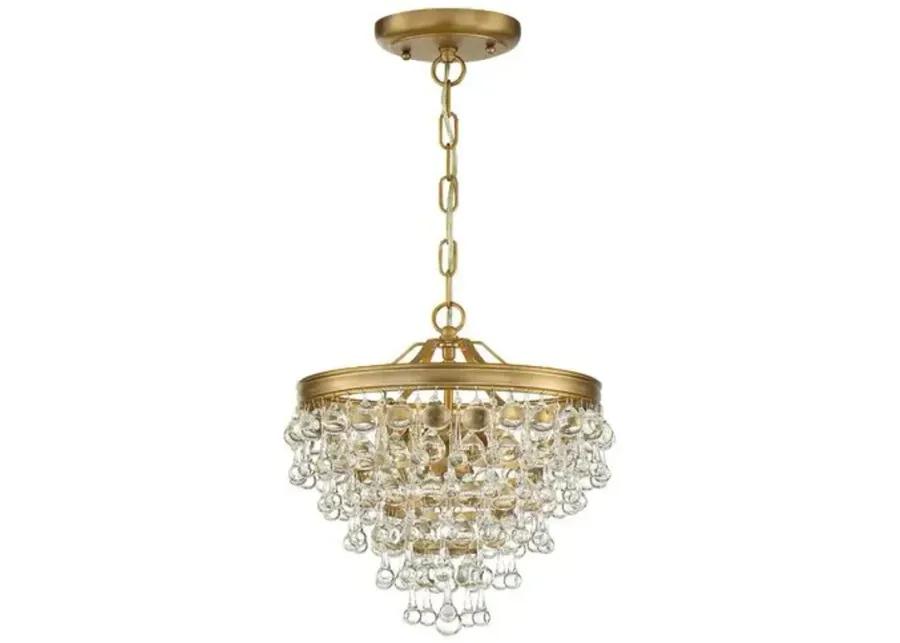 Calypso 3-Light Mini Chandelier - Vibrant Gold - Crystorama