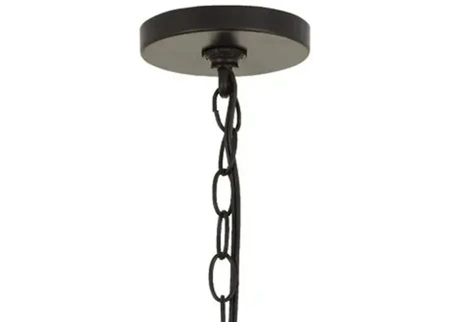 Brielle Capiz Shell 4-Light Chandelier - Dark Bronze - Crystorama - Ivory