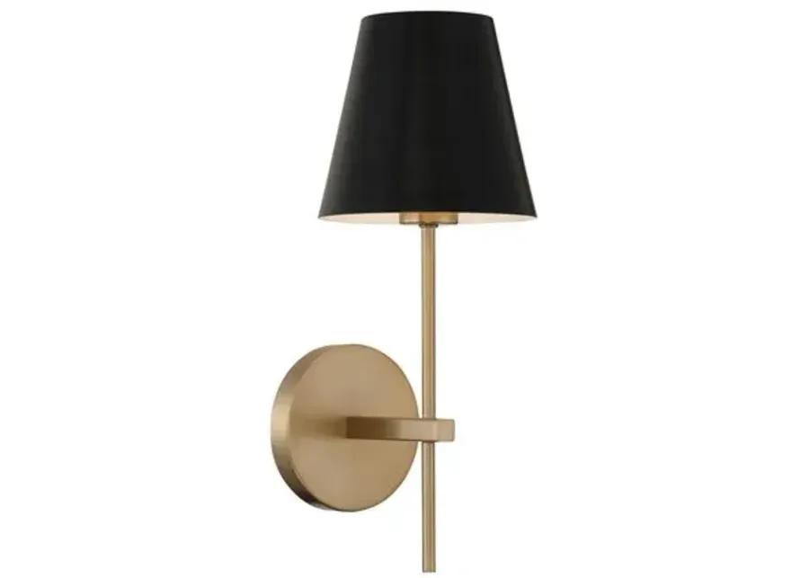 Xavier 1-Light Wall Mount - Vibrant Gold - Crystorama