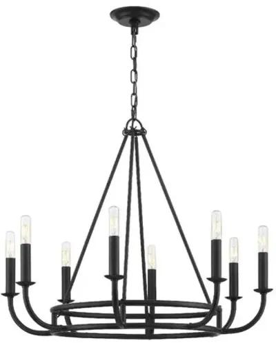 Bailey 8-Light Chandelier - Matte Black - Crystorama