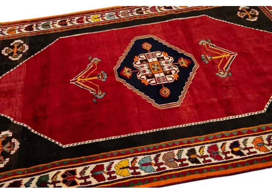 Shiraz Red Persian Wool Rug - Apadana - red