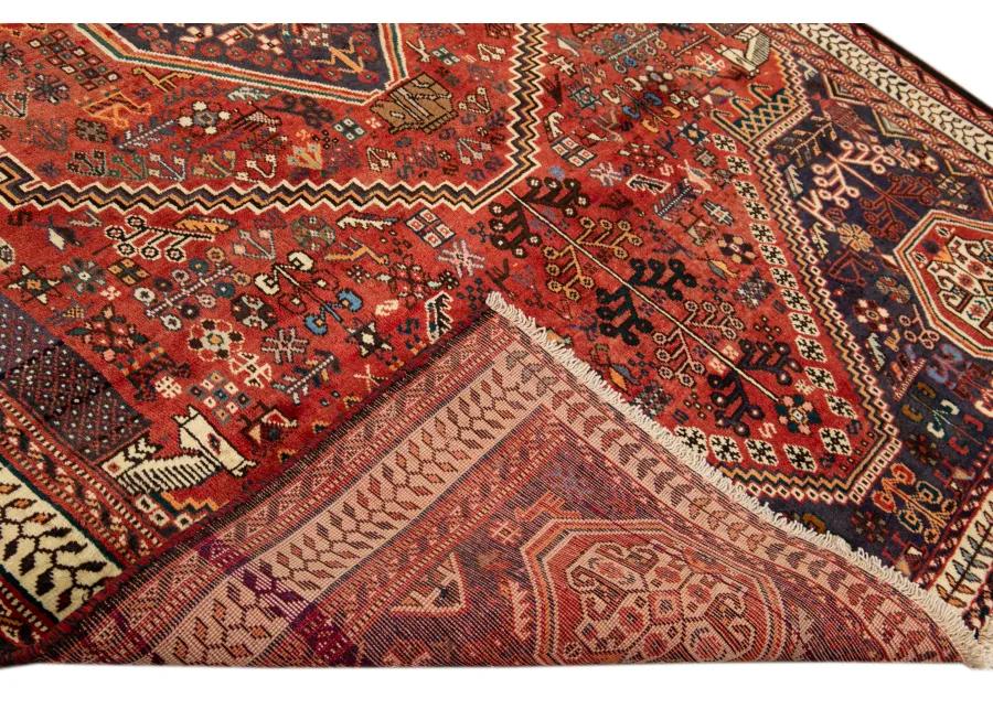 Heriz Red Persian Wool Rug - Apadana - Red