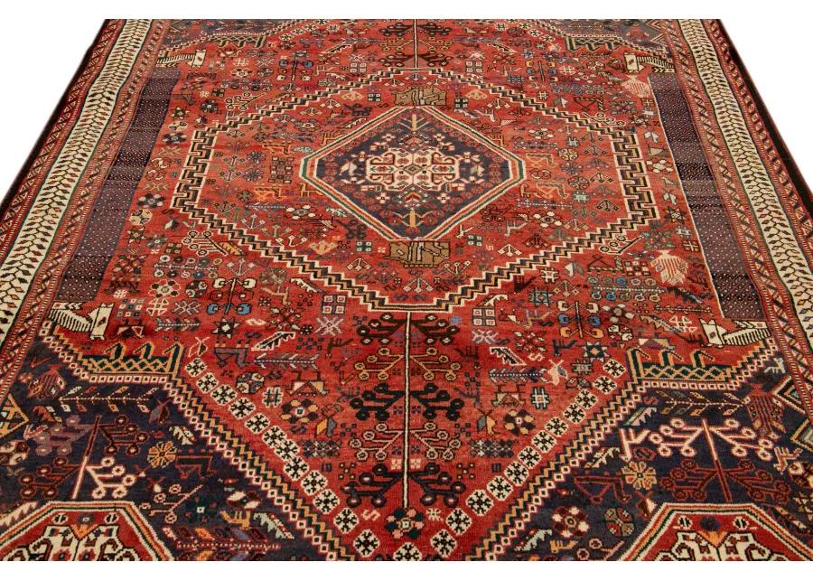 Heriz Red Persian Wool Rug - Apadana - Red