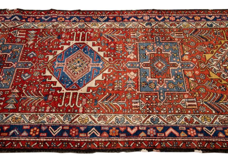 Heriz Red Persian Wool Runner - Apadana