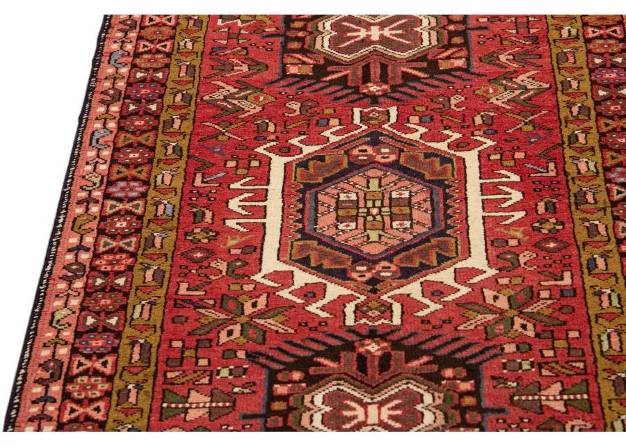 Heriz Persian Red Wool Runner - Apadana