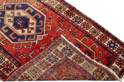 Heriz Rust Persian Wool Runner - Apadana - Red