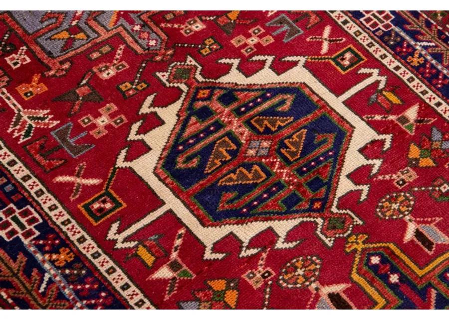 Red Heriz Persian Wool Rug - Apadana - Red