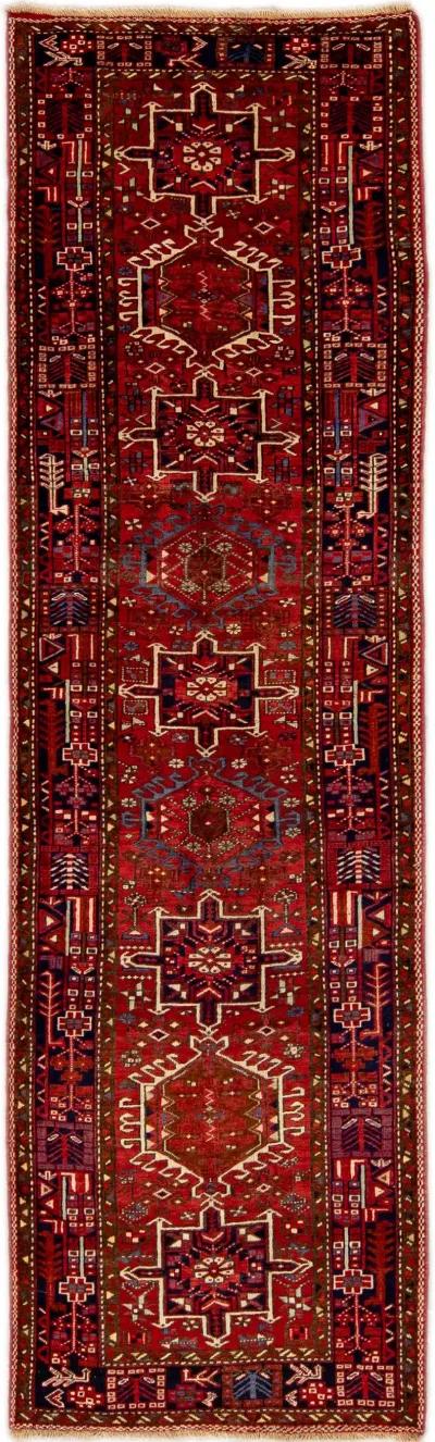 Vintage Shiraz Red Persian Wool Rug - Apadana - red