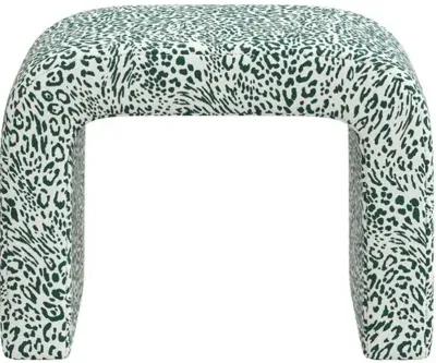 Celia Waterfall Pounce Ottoman - Green