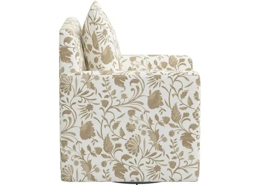 Willa Vine Floral Swivel Chair