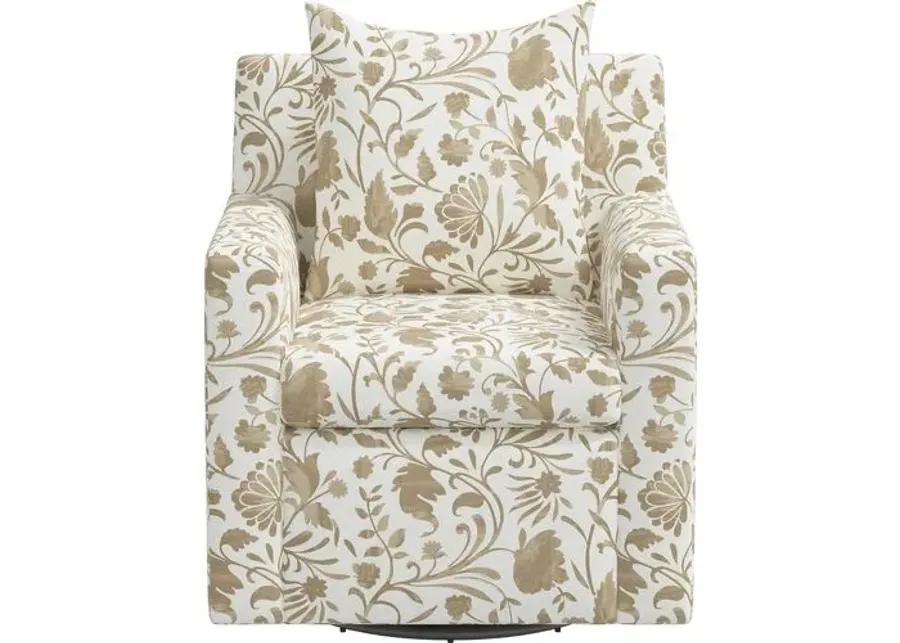 Willa Vine Floral Swivel Chair