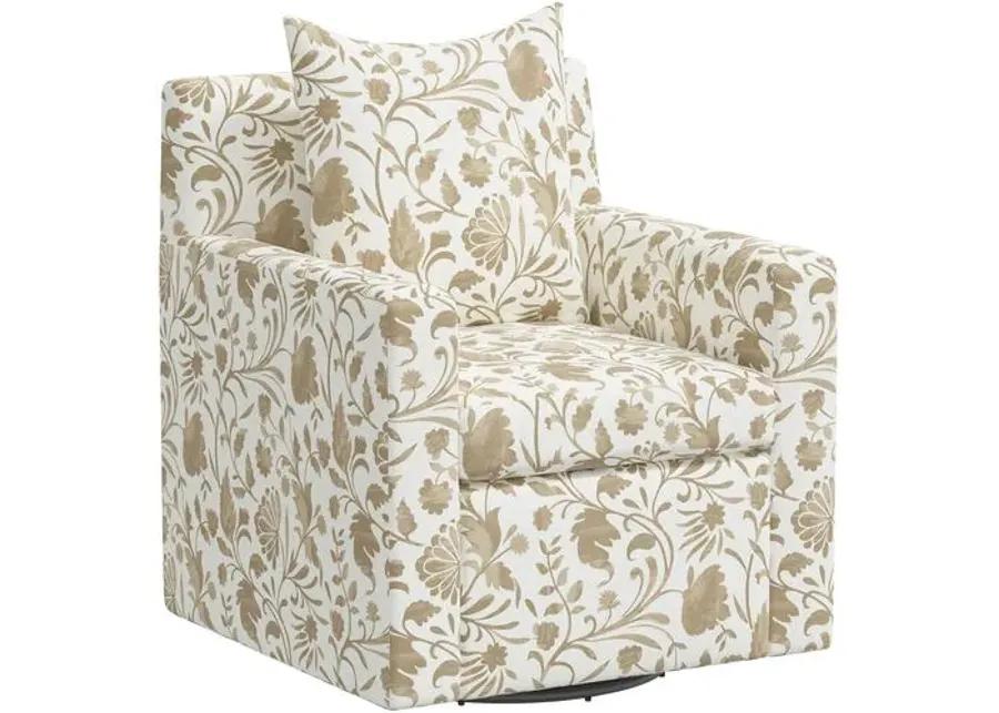 Willa Vine Floral Swivel Chair