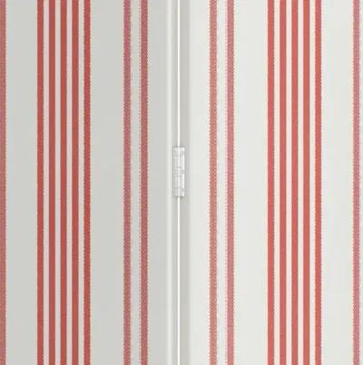 Emma Ticking Stripe Room Screen - Red