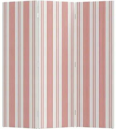 Emma Ticking Stripe Room Screen - Red