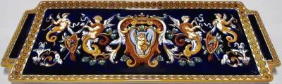 Gien French Faience Renaissance Tray - The Emporium Ltd. - Blue