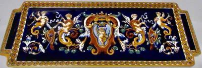 Gien French Faience Renaissance Tray - The Emporium Ltd. - Blue