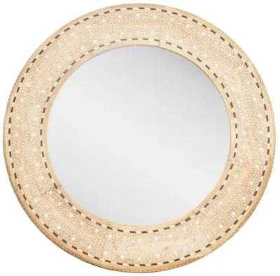 Bleached Farmhouse Zellige Inlay Mirror - de-cor - Beige