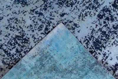 Blue Vintage Distressed Wool Rug - Apadana - Blue