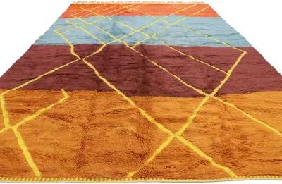 Berber Moroccan Rug - 8'5 x 12'1 - Esmaili Rugs & Antiques - Orange - Orange