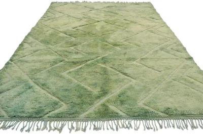 Berber Moroccan Rug - 6'10 x 10'00 - Esmaili Rugs & Antiques - Green - Green