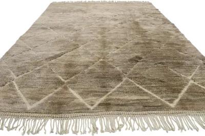 Berber Moroccan Rug - 8'06 x 11'05 - Esmaili Rugs & Antiques - Beige - Beige