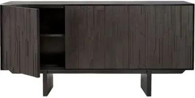 Teak Mosaic Sideboard - Black - Ethnicraft - Handcrafted