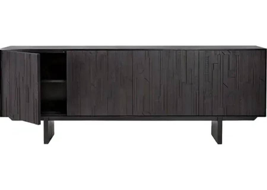 Teak Mosaic Sideboard - Black - Ethnicraft - Handcrafted