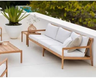 Jack Teak Outdoor Sofa - Natural/Off-White - Ethnicraft