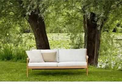 Jack Teak Outdoor Loveseat - Natural/Off-White - Ethnicraft