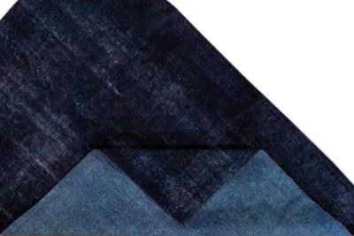 Vintage Distressed Blue Wool Rug - Apadana - Blue