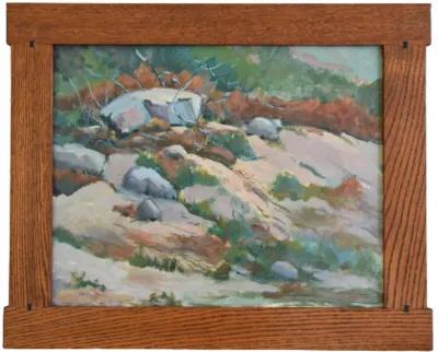 Pat Newquist - Landscape Oil Panting - Blue