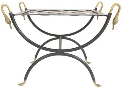 Hollywood Regency Swan Bench - G3Q Designs - Gold