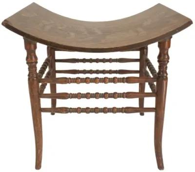 Early 20th C. Bentwood Stool - G3Q Designs - Brown