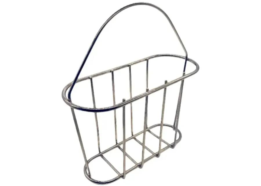 1960s Brass Magazine Rack - Pilar Collection - Gold