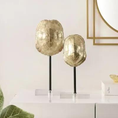 Set of 2 Cleo Turtle Shell - Gold