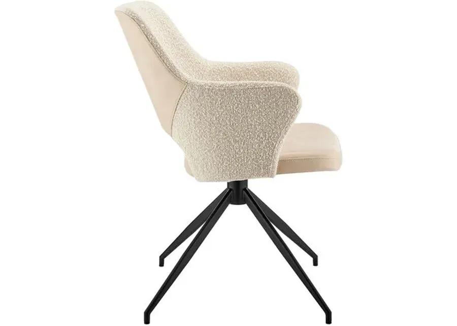 Kelsey Swivel Armchair - Ivory